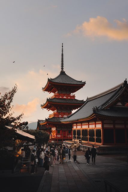Kyodo and Three-Story Pagoda at Kiyomizu-dera
