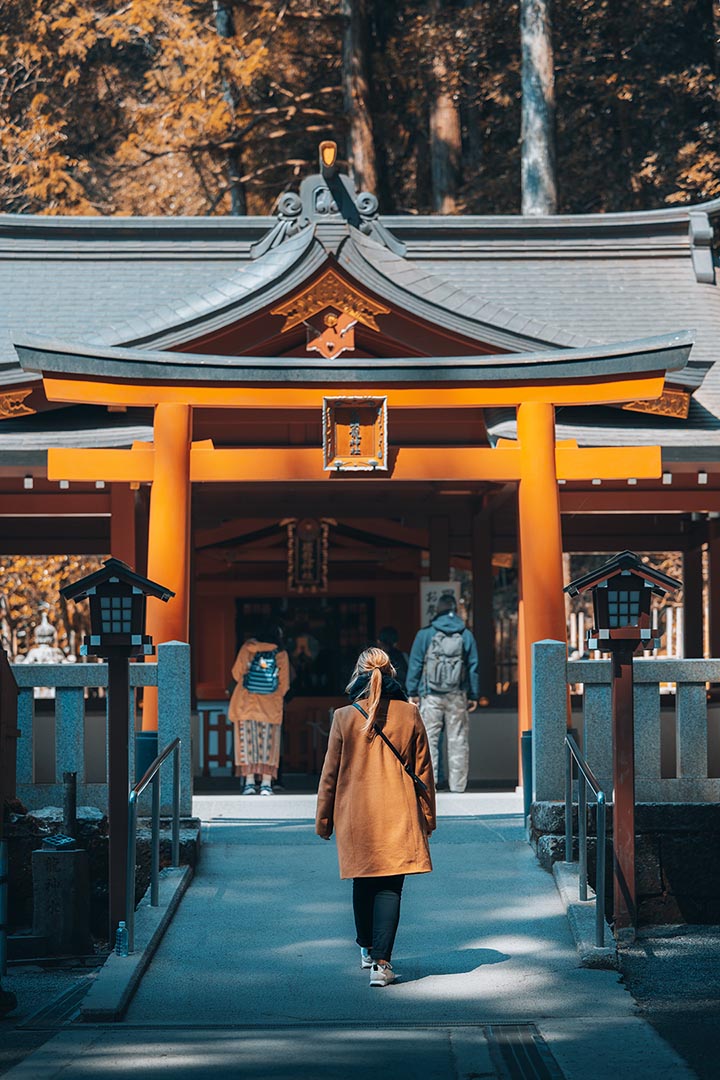 Photo of Hakone Shrine at the afternoon