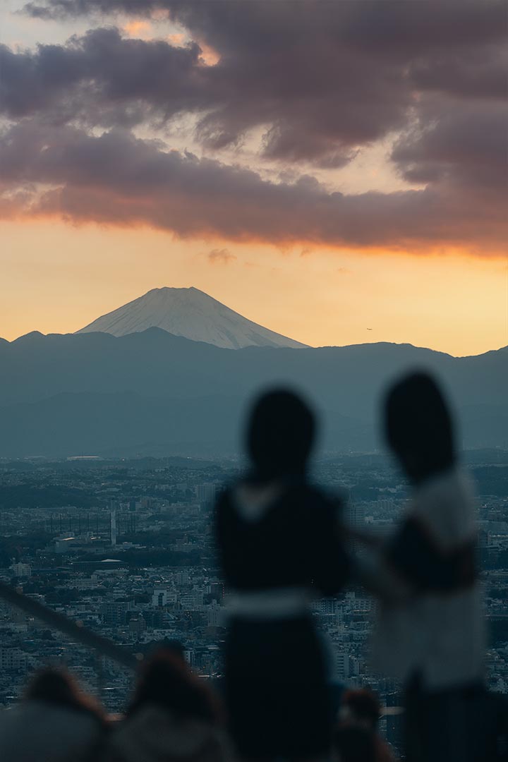View on Mt. Fuji from Shibuya Sky, Tokyo, Japan