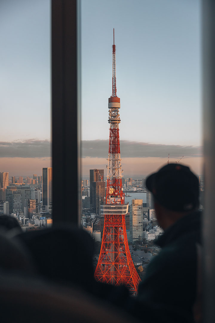 Tokyo Tower - View from Azabudai Hills Sky Lobby