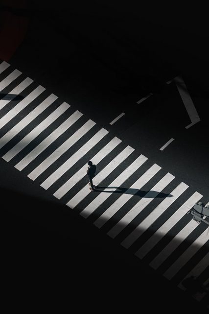 View on pedestrian crossing at Shibuya Hikarie Skylobby in Tokyo, Japan