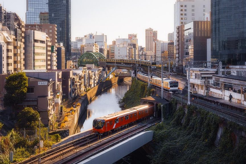 View of Ochanomizu Station from the Hijiribashi Bridge