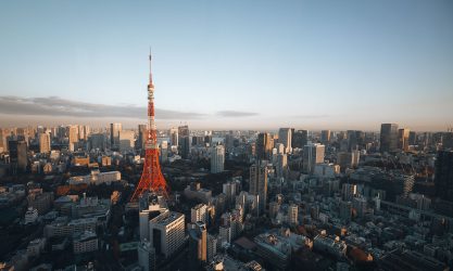 Tokyo Tower - View from Azabudai Hills Skylobby