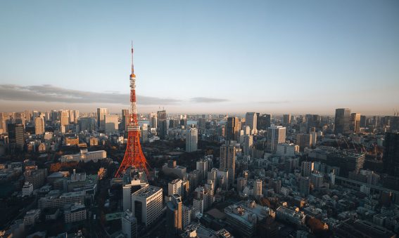 Tokyo Tower - View from Azabudai Hills Skylobby