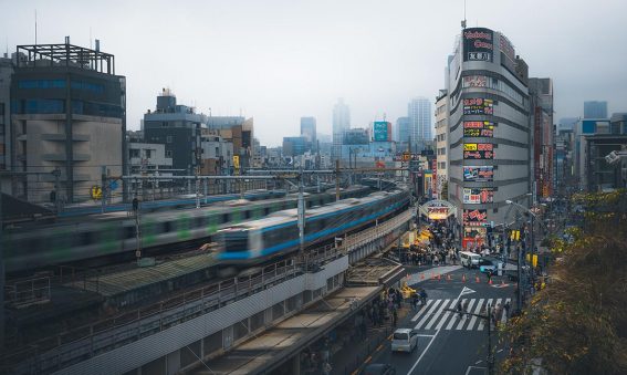 Train Station in Tokyo Taito