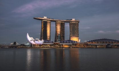 Sunset at Marina Bay Sands